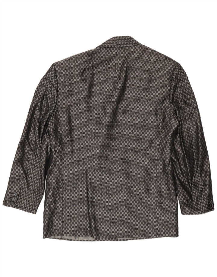 Pal Zileri Herren Zweireihiger Blazer IT 48 Mittelgrau Geometrisch