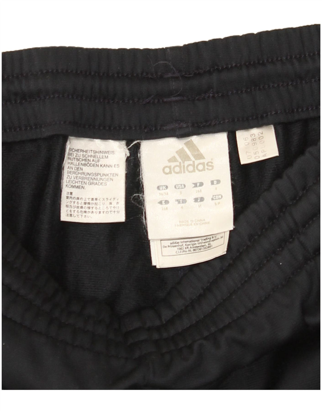 ADIDAS Herren-Trainingshose, groß, aus schwarzem Polyester