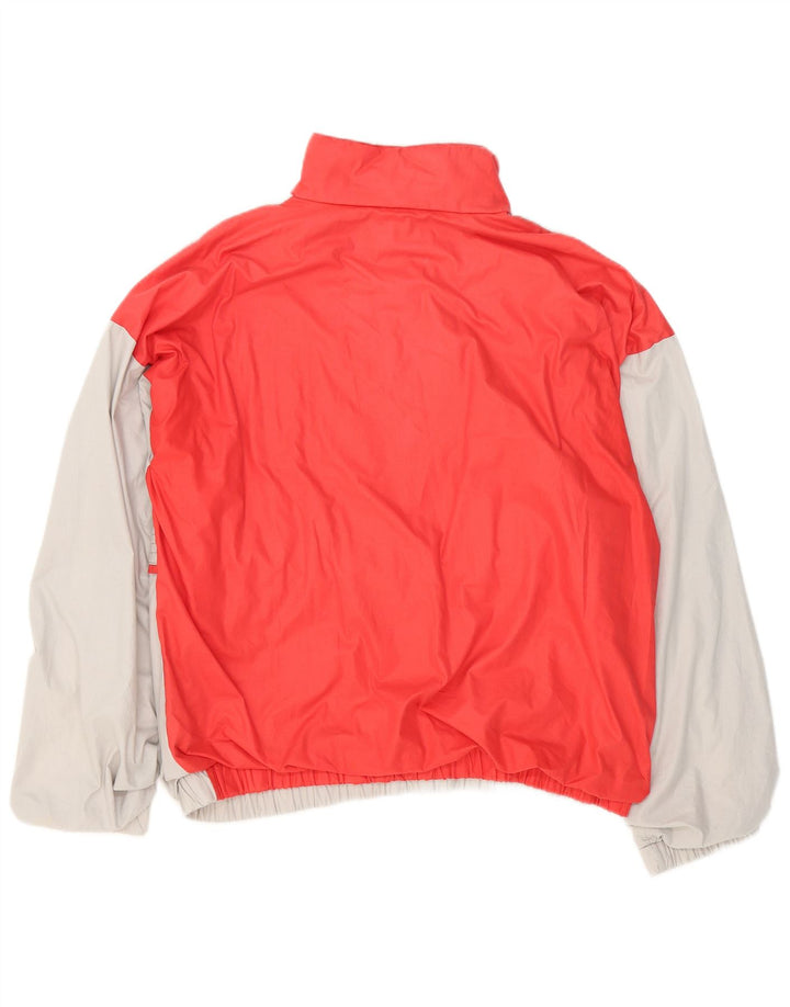Vintage Herren Pullover Trainingsanzug Top Jacke Große graue Colourblock-Baumwolle