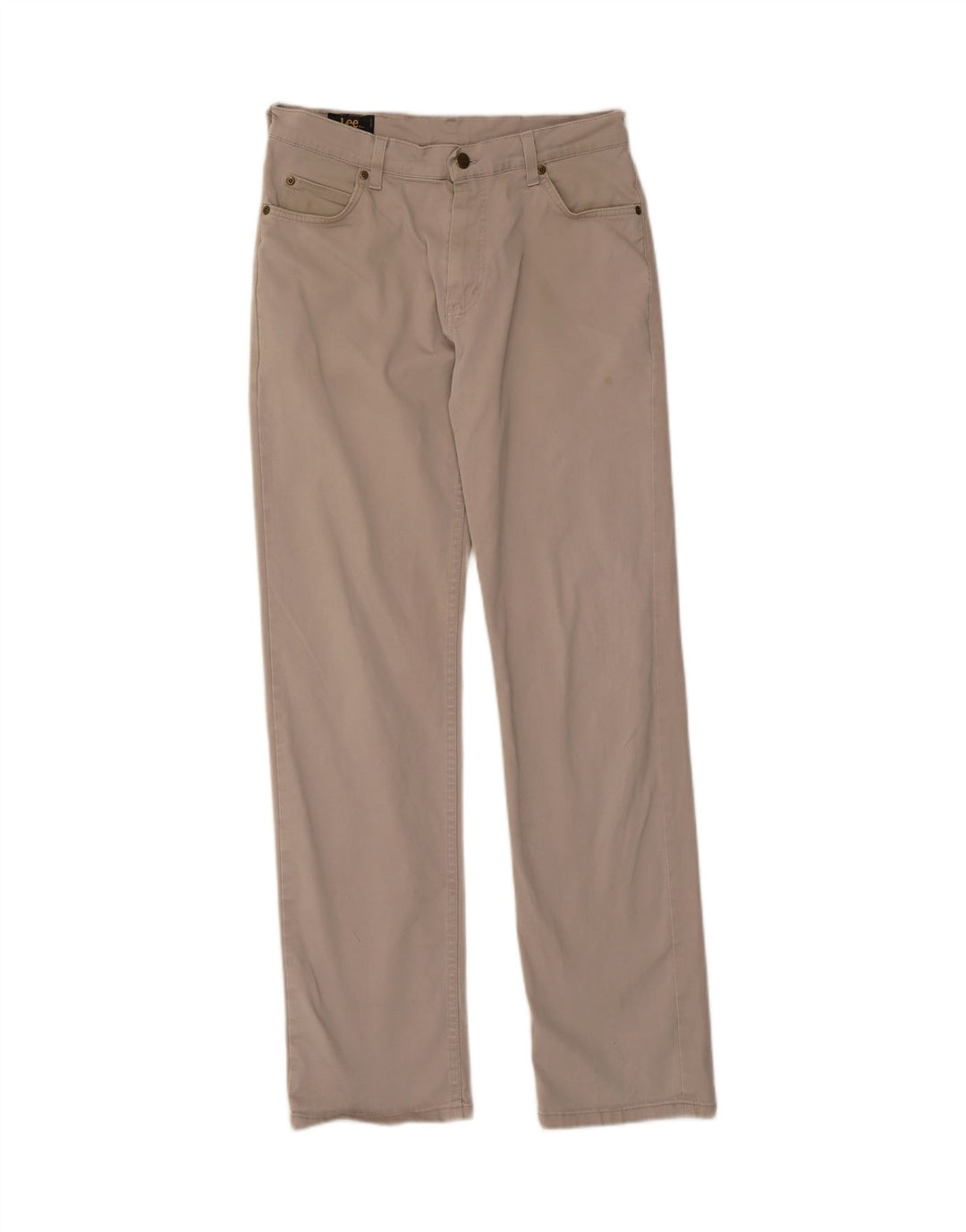 LEE Mens Straight Casual Trousers W30 L32 Beige