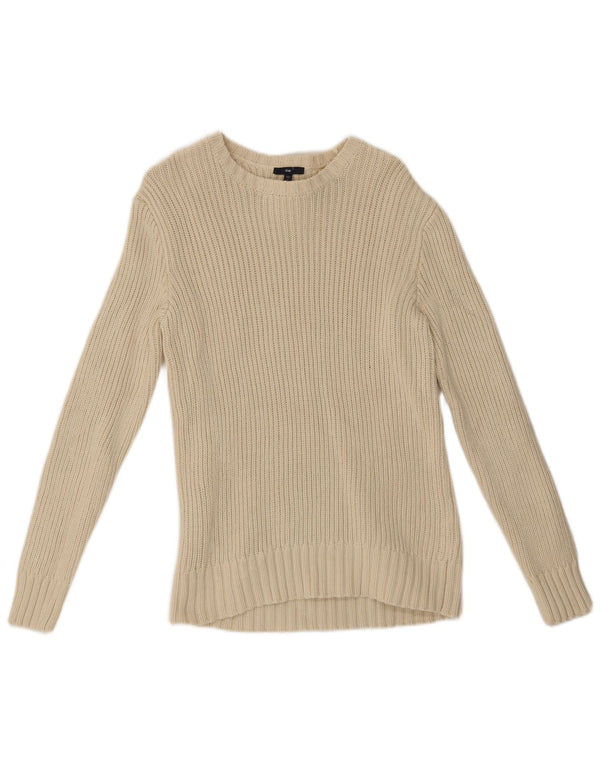 Gap Damen-Pullover mit U-Boot-Ausschnitt, Gr. 14, mittelgrau, aus Baumwolle