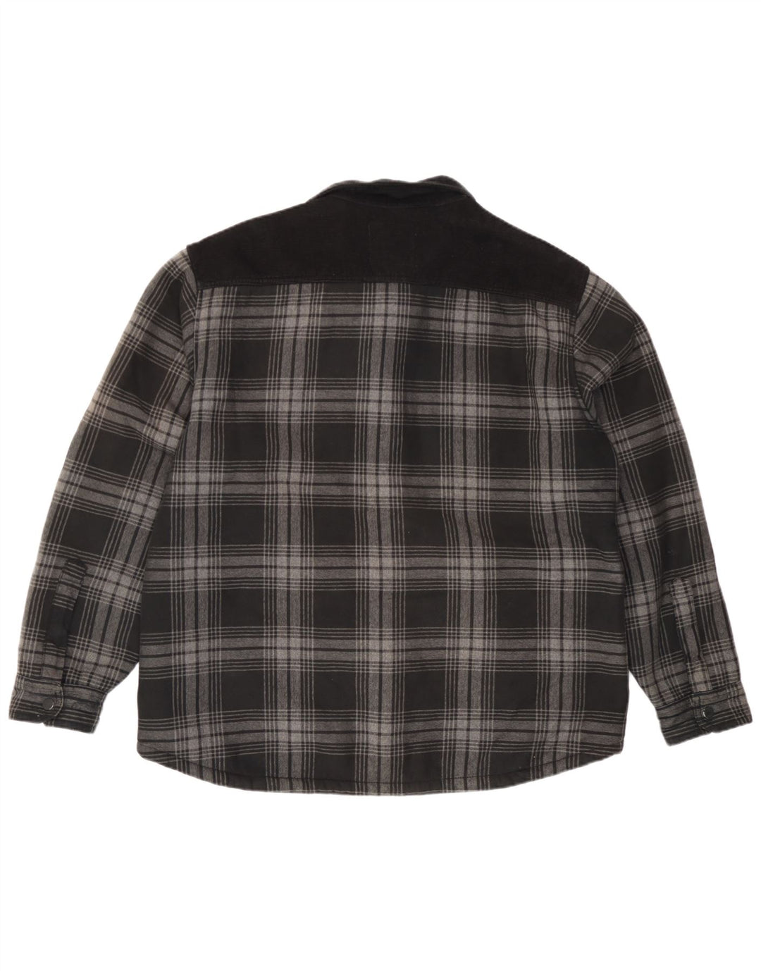 Marks & Spencer Herren-Lumberjack-Flanellhemd, groß, grau kariert, Baumwolle