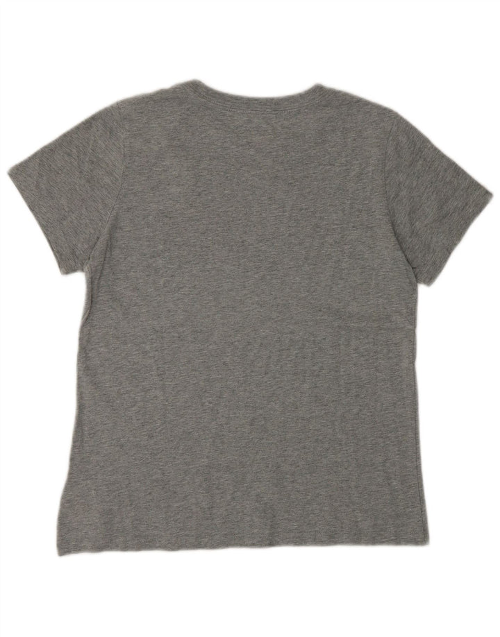 Converse Damen T-Shirt Top UK 12 Mittelgraue Baumwolle