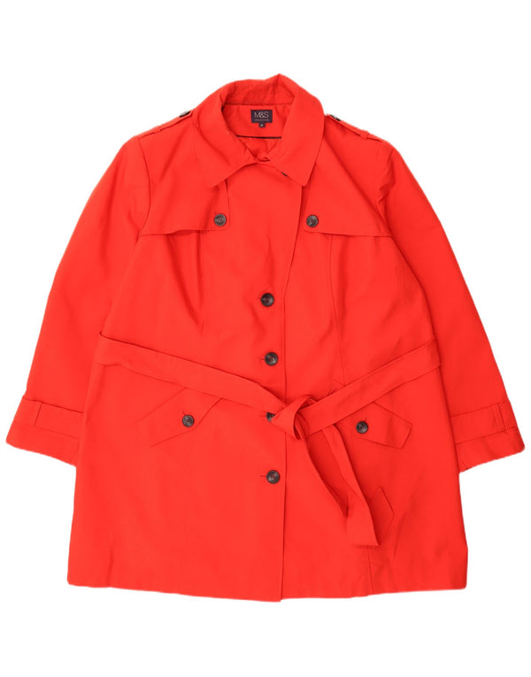 Marks & Spencer Damen Trenchcoat UK 26 5XL Rot Polyester