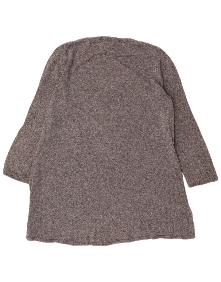 Massimo Dutti Damen-Tunika-Oberteil mit 3/4-Ärmeln, UK-Größe 44, Größe L, Grau meliert