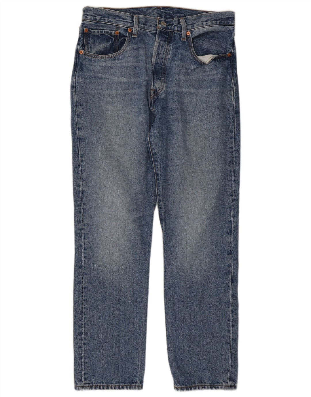 Levi's Herren 501 Straight Jeans W30 L28 Blaue Baumwolle