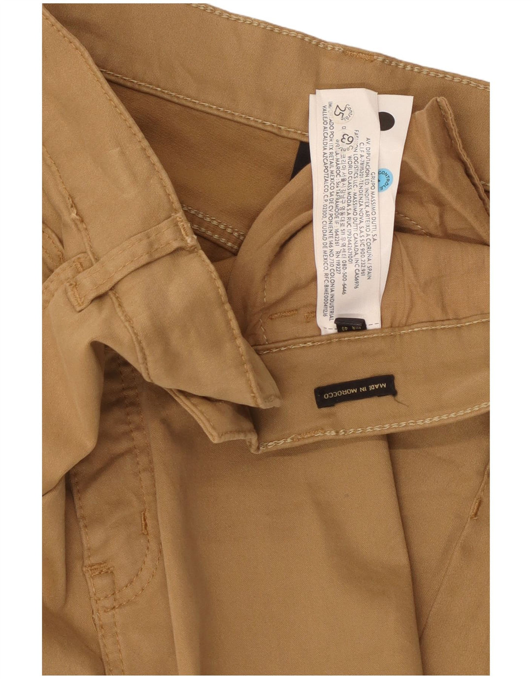 Massimo Dutti Damen Gerade Freizeithose EU 40 Medium W30 L26 Beige