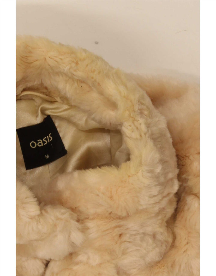 Oasis Damen Kunstpelzjacke UK 14 Medium Beige