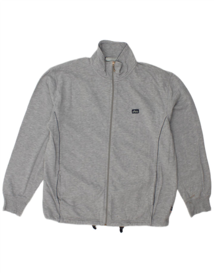 ASICS Herren-Trainingsanzug-Top-Jacke, groß, grau gefleckt