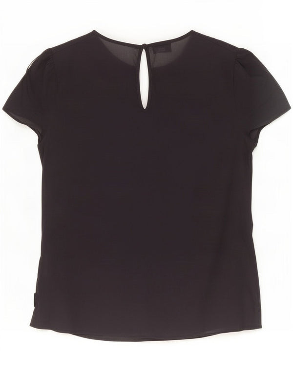 Armani Damen Bluse Top EU 38 Medium Marineblau Baumwolle