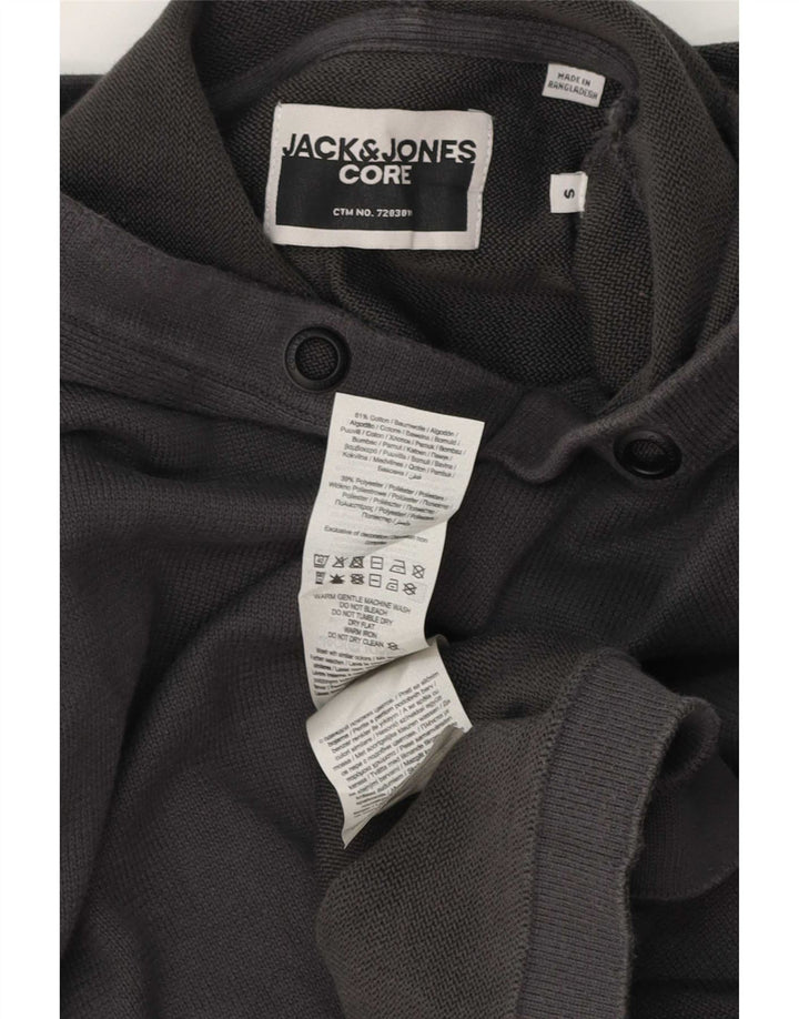Jack & Jones Herren-Kapuzenpullover, Größe S, graue Baumwolle
