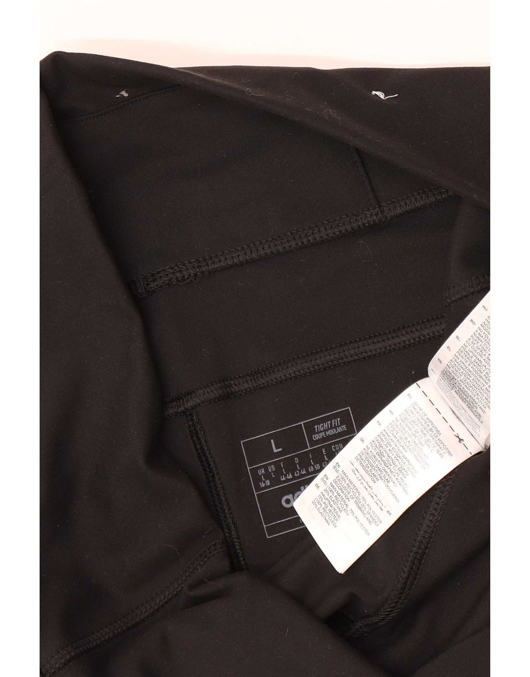 Adidas Damen Tight Fit Leggings UK 16/18 Large Schwarz Polyester