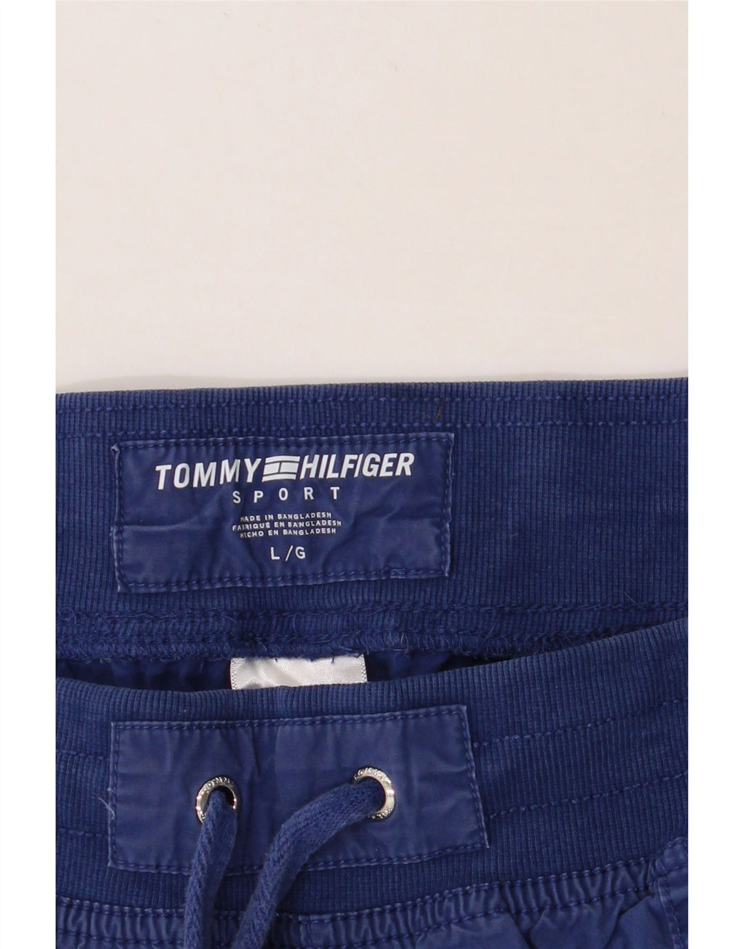 TOMMY HILFIGER Womens Bermuda Shorts Large W32  Blue Cotton Vintage Tommy Hilfiger and Second-Hand Tommy Hilfiger from Messina Hembry 
