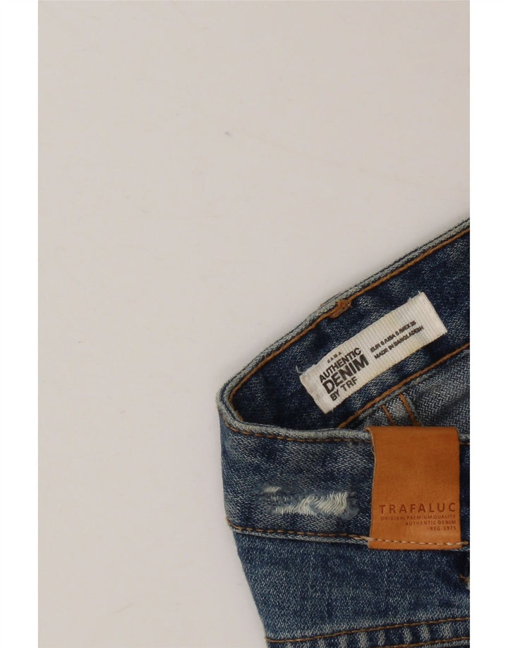 Zara Damen Mini-Jeansrock, Größe S, W26, Blau