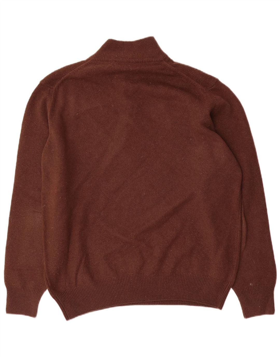 Fred Perry Herren-Pullover mit Knopfkragen, große braune Wolle