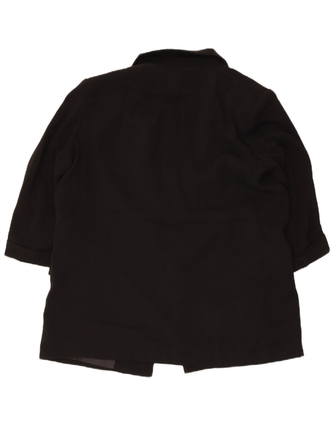 Zara Damen-Blazer mit 3/4-Ärmeln, offen, UK 18, XL, Schwarz, Polyester