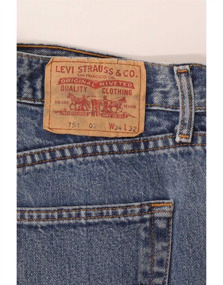 Levi's Herren 751 Straight Jeans W34 L28 Blau