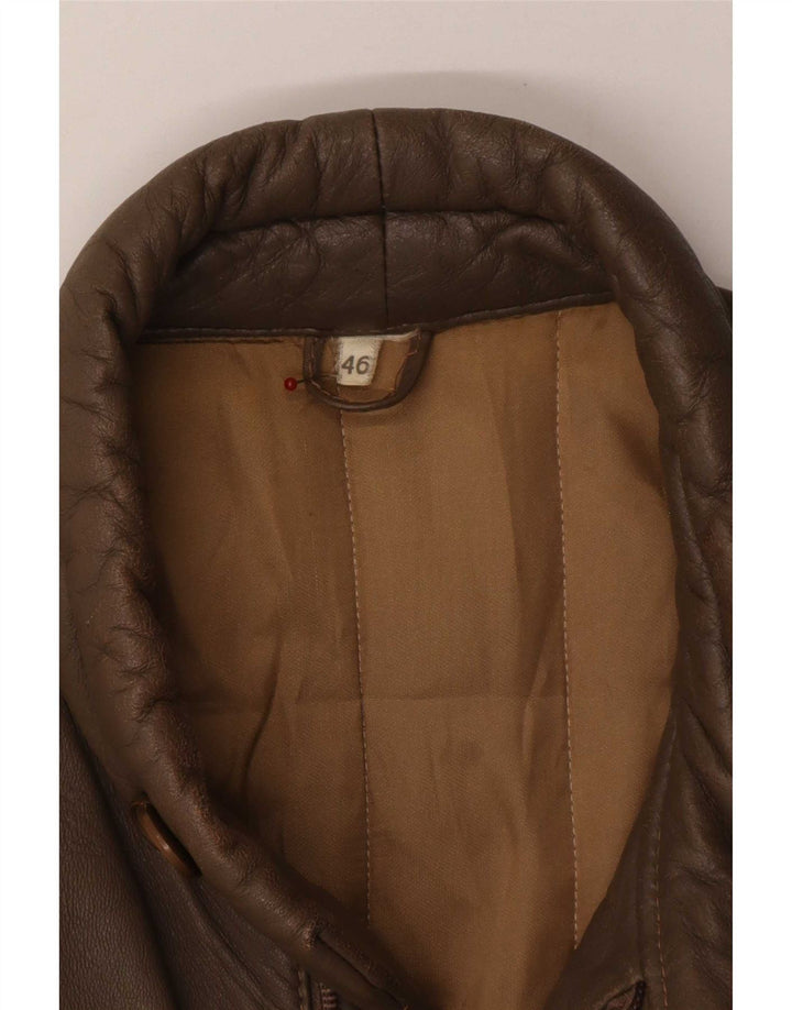 Vintage Herren Lederjacke IT 46 Small Brown