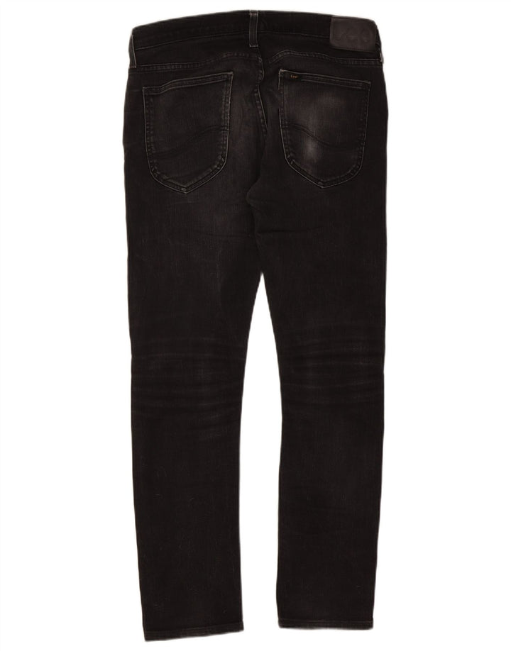 Lee Herren Luke Slim Jeans W31 L28 Schwarze Baumwolle