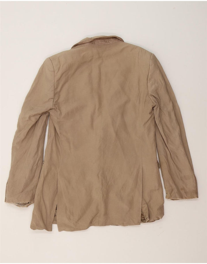 Jaeger Herren-Blazer mit 2 Knöpfen, UK 40, Größe L, Beige, Seide