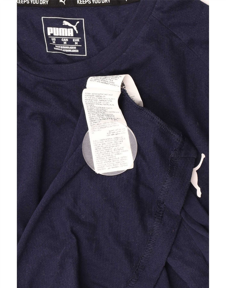 Puma Herren T-Shirt Top Medium Marineblau Baumwolle