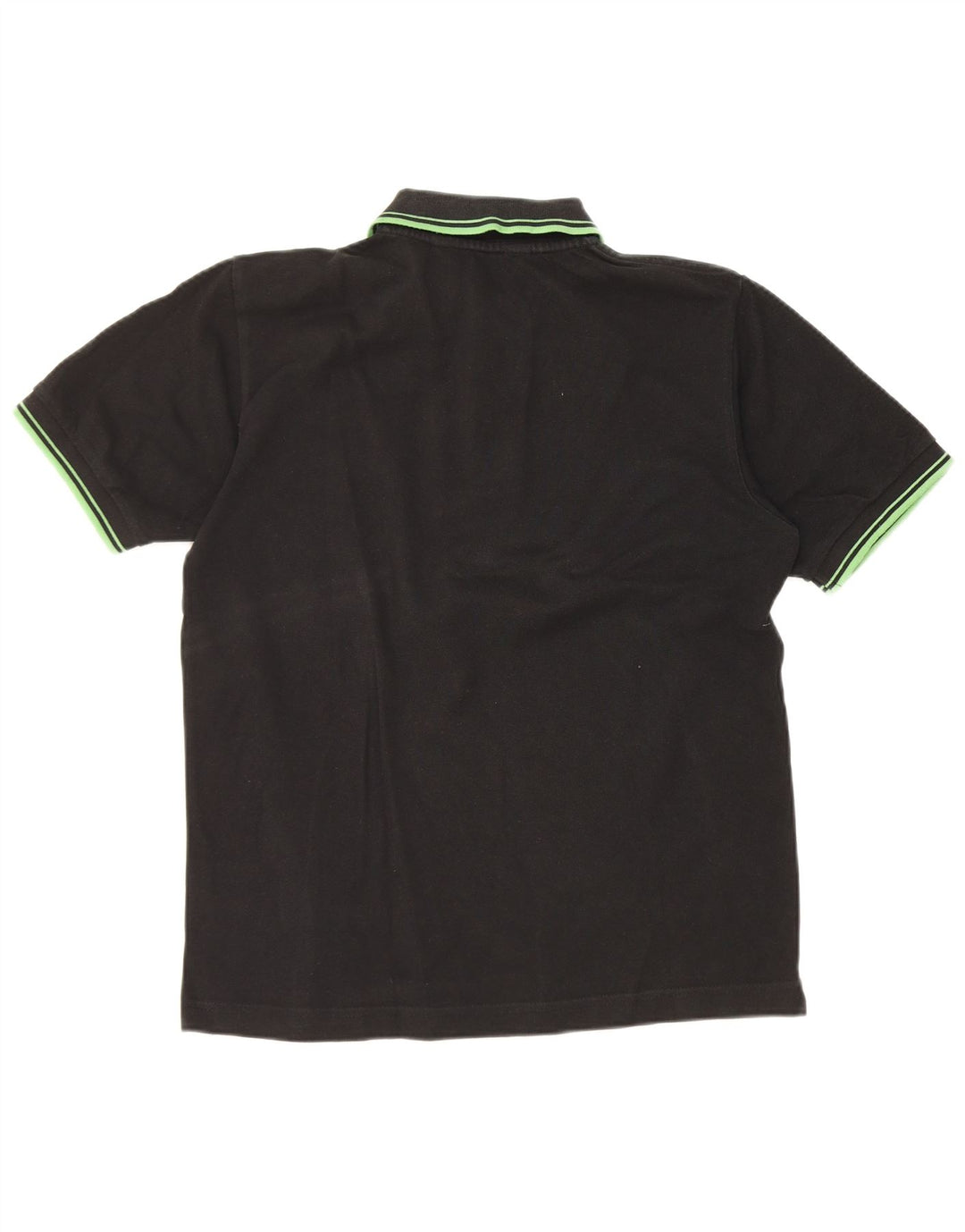 Kappa Herren-Poloshirt, klein, schwarz, gestreift, Baumwolle