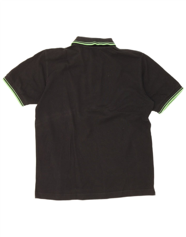 Kappa Herren-Poloshirt, klein, schwarz, gestreift, Baumwolle