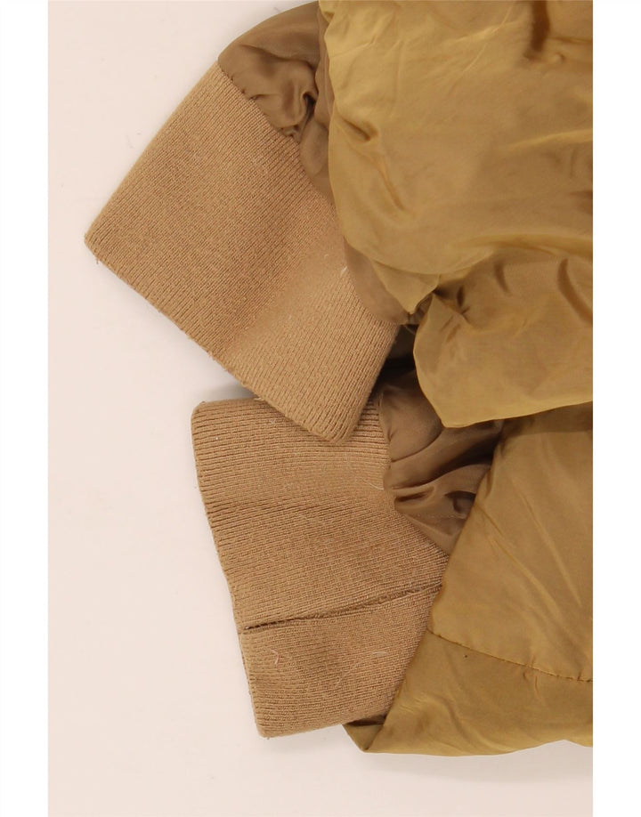Zara Damen-Kapuzen-Übergröße, gepolsterte Jacke, UK 14, Mittel-Khaki, Polyamid