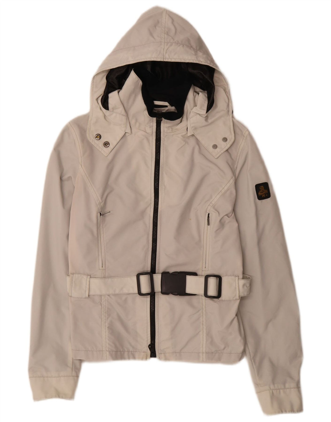 Refrigiwear Damen-Regenjacke mit Kapuze, UK 10, Größe S, Grau, Polyamid