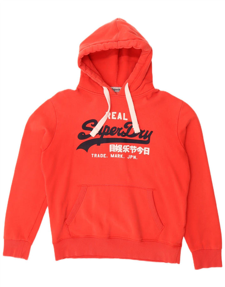 SUPERDRY Herren Real Graphic Kapuzenpullover XL aus roter Baumwolle
