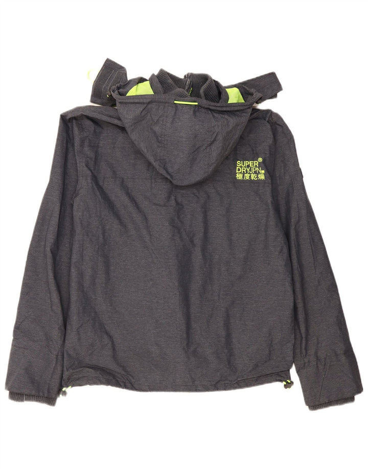 SUPERDRY Damen Windcheater Graphic Windjacke UK 16 Large Grau