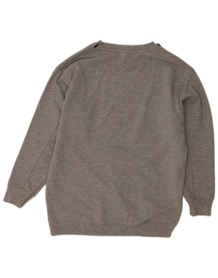 Zara Damen-Sweatshirt mit Grafik, übergroß, Gr. 10, Größe S, Grau