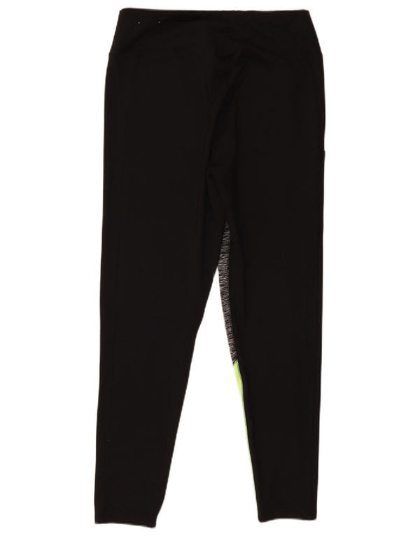 Hollister Damen Leggings UK 16 Large Schwarz Colourblock Polyester