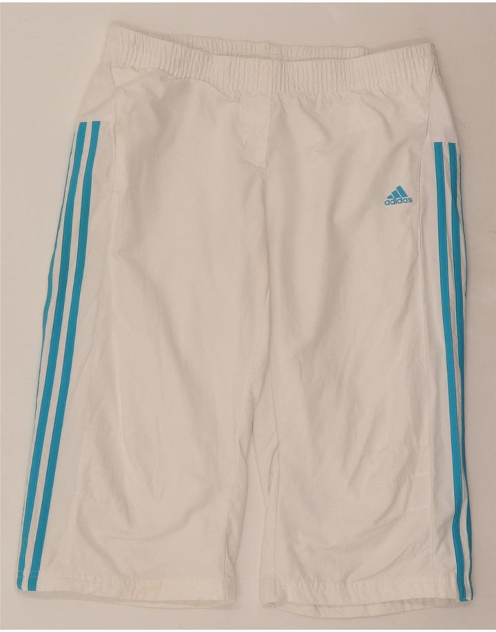 Adidas Damen Bermuda Sport Shorts UK 14 Mittelweißes Polyester