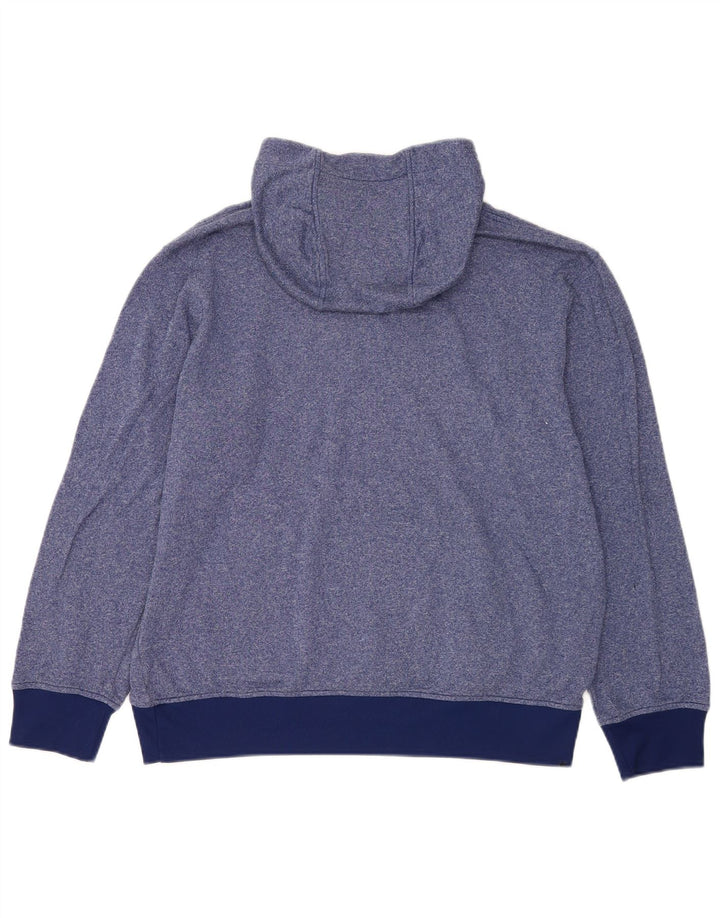 Adidas Herren Climawarm Kapuzenpullover, großes, blau meliertes Polyester