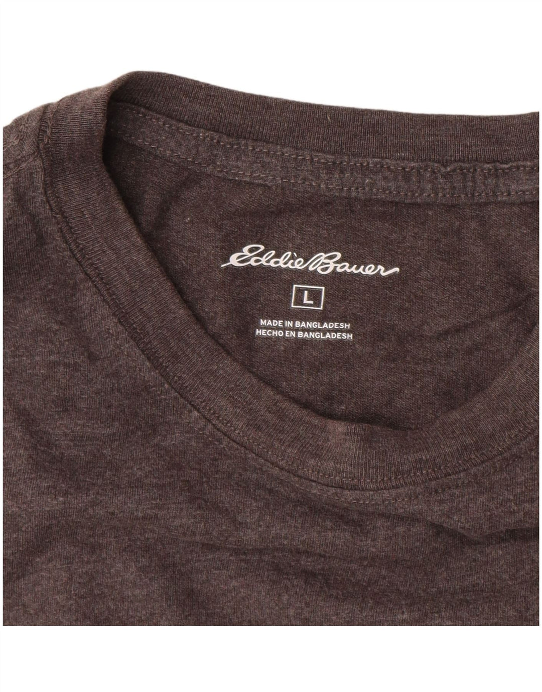 EDDIE BAUER Herren-Top, langärmelig, groß, graue Baumwolle