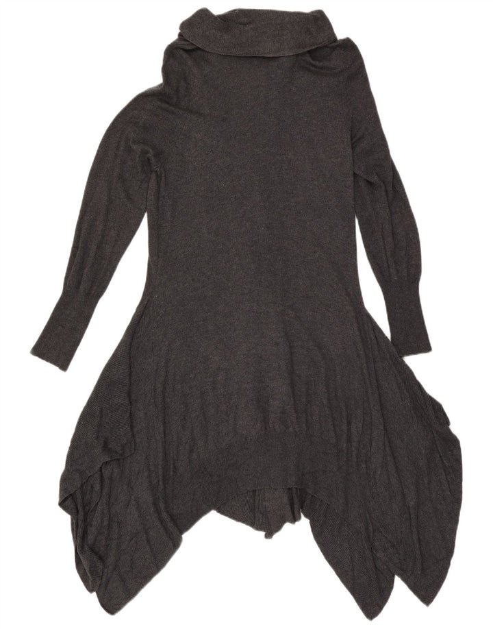 Marks & Spencer Damen Longline Open Cardigan Pullover UK 16 Large Grau