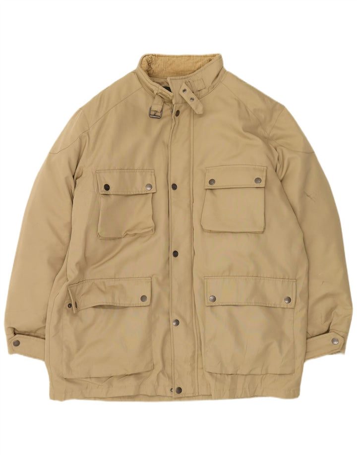 IVY OXFORD Mens Padded Jacket IT 58 4XL Beige Polyester