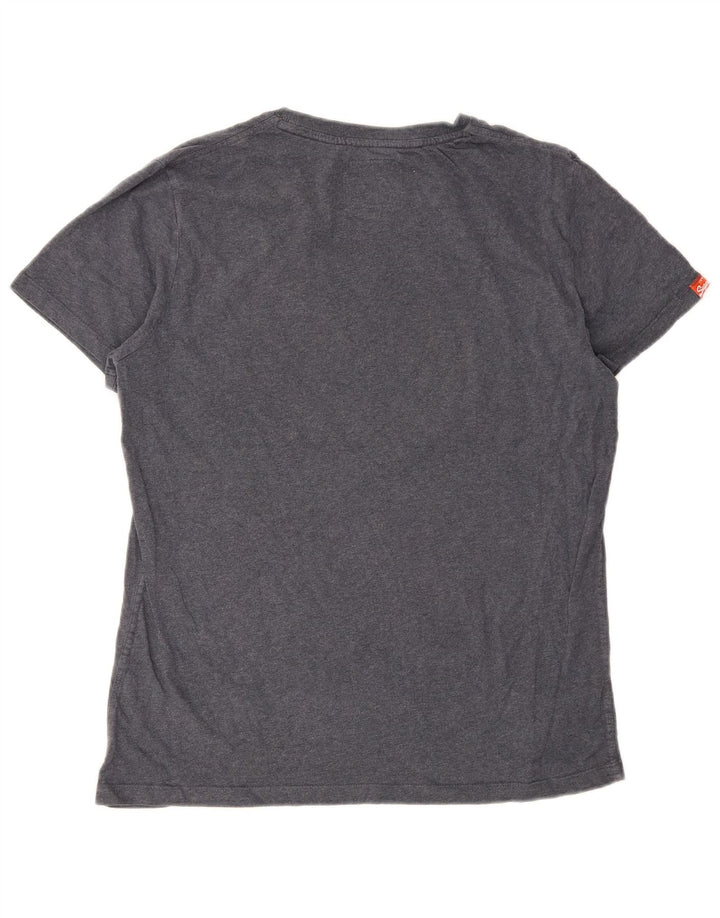 Superdry Herren Grafik-T-Shirt-Oberteil XL aus grauer Baumwolle
