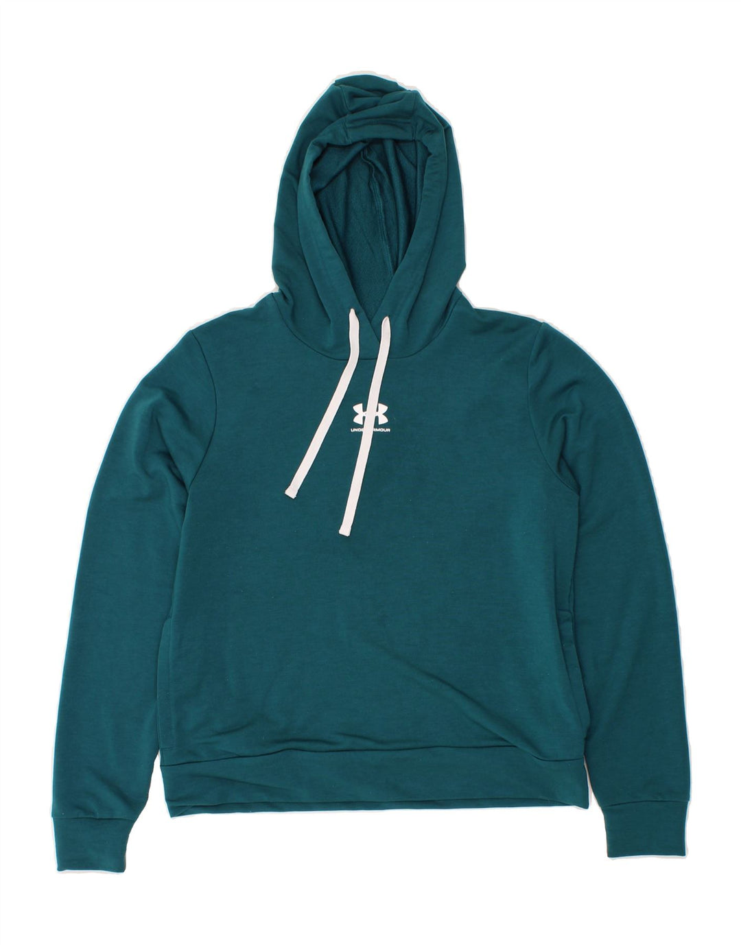 UNDER ARMOUR Womens Oversized Hoodie Jumper UK 10 Small Green Polyester Vintage Under Armour and Second-Hand Under Armour from Messina Hembry 