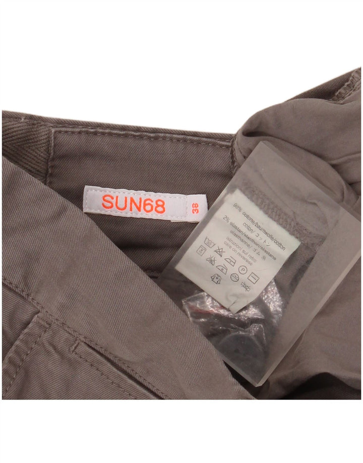 Sun68 Slim Chino-Hose für Herren, W38, L34, graue Baumwolle