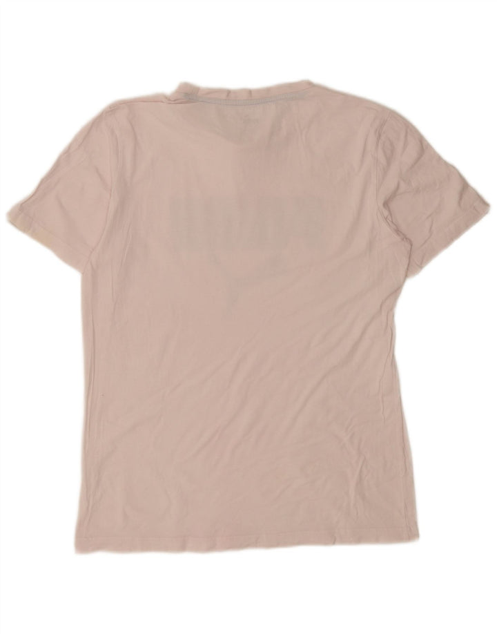 Puma Herren Grafik T-Shirt Top Mittelweiß