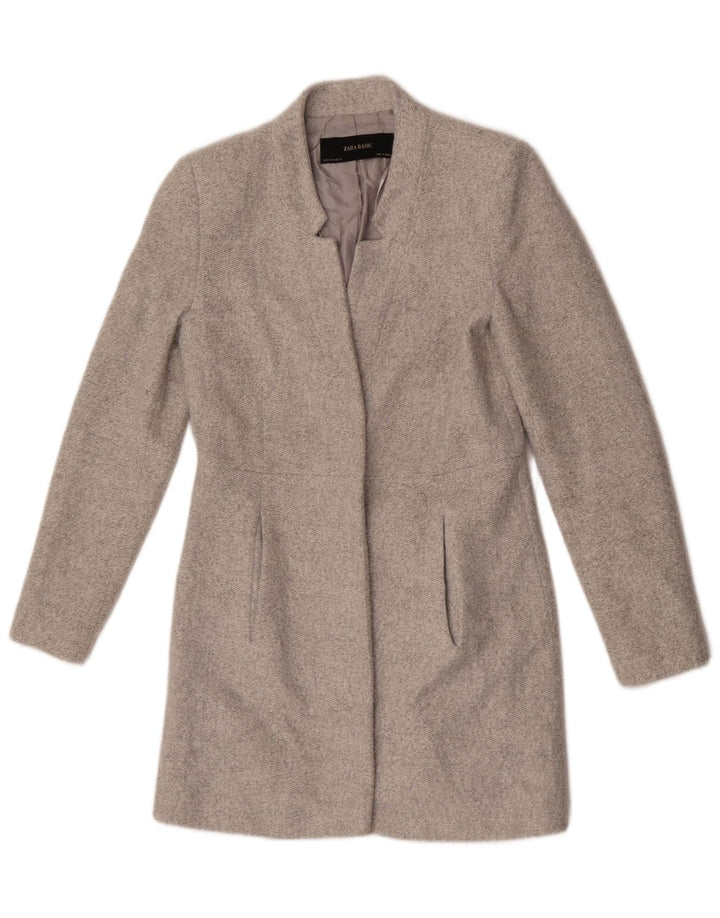 Zara Womens Open Overcoat UK 12 Mittelgrau