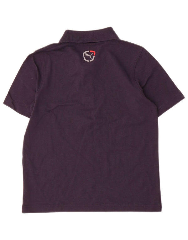 Puma Jungen Poloshirt 9-10 Jahre Marineblaue Baumwolle