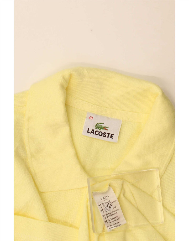 Ärmelloses Lacoste-Poloshirt für Damen, Größe 40, mittelgelbe Baumwolle