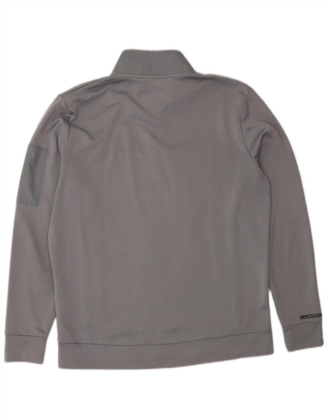Under Armour Herren-Sweatshirt mit Reißverschluss am Hals, Mittelgraues Polyester
