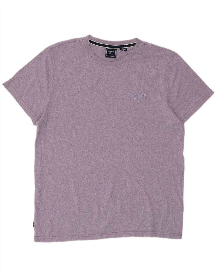 SUPERDRY Herren T-Shirt Top 2XL Lila Baumwolle
