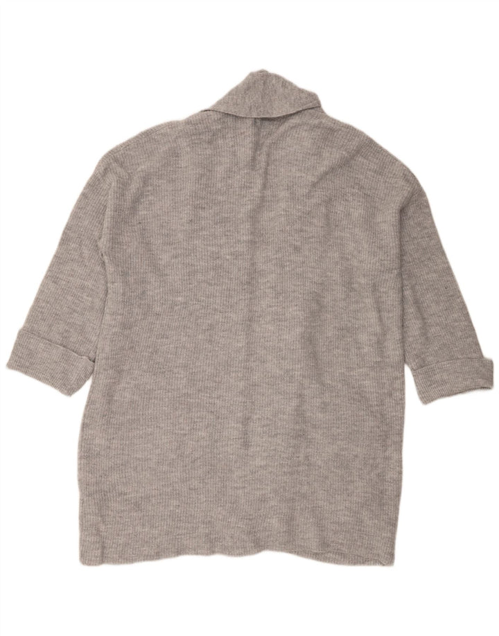 Jack Wills Damen-Strickjacke in Übergröße, lang geschnitten, Gr. 12, Mittelgrau