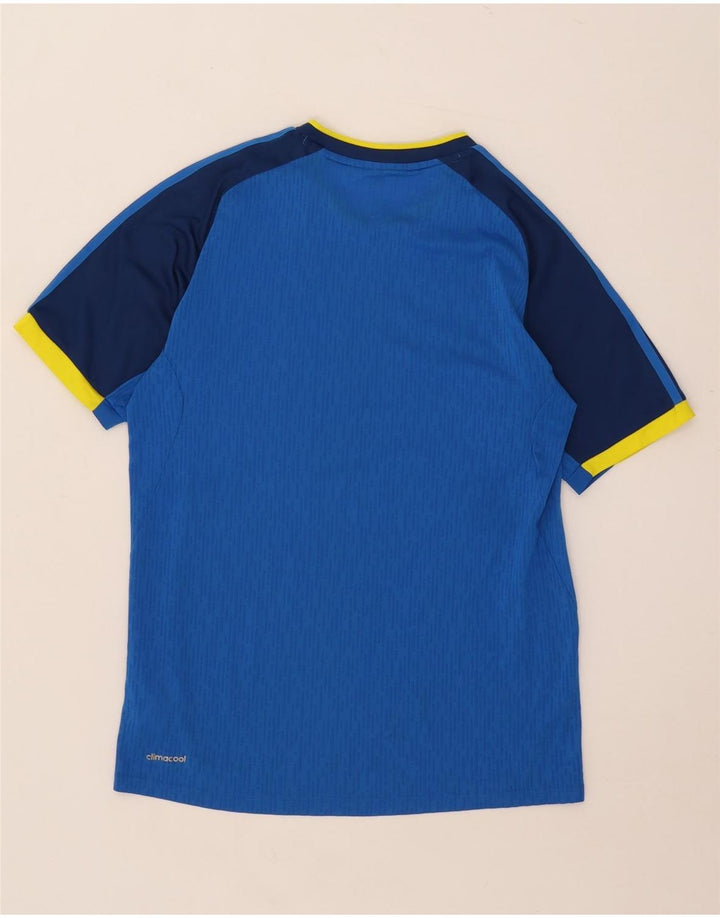 Adidas Herren Climacool T-Shirt Top Small Blau Colourblock Polyester