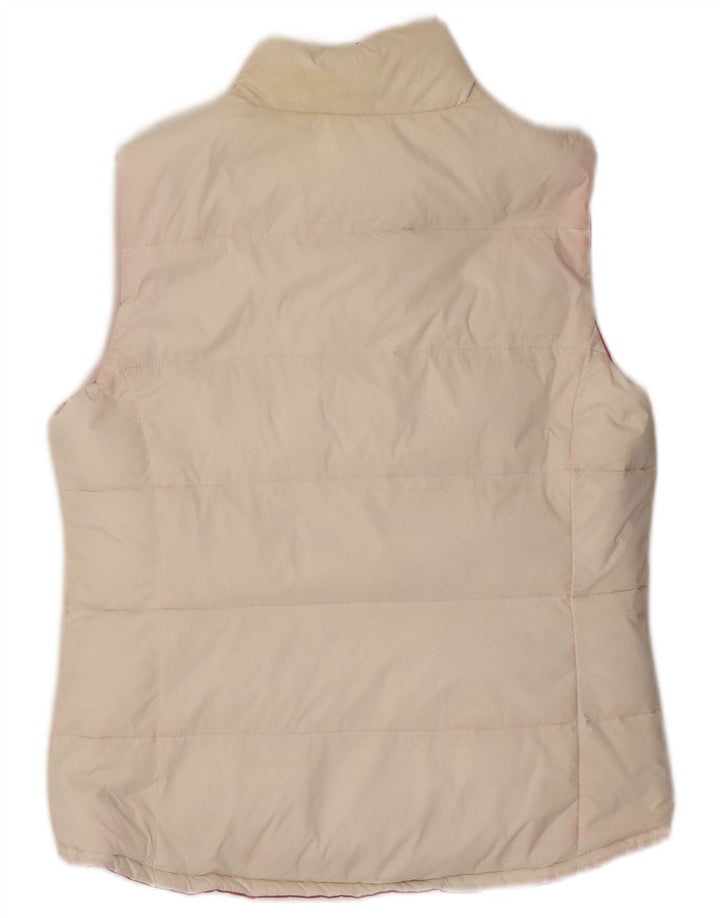 J. Crew Damen Reversible wattierte Weste UK 12 Mittelrosa Nylon